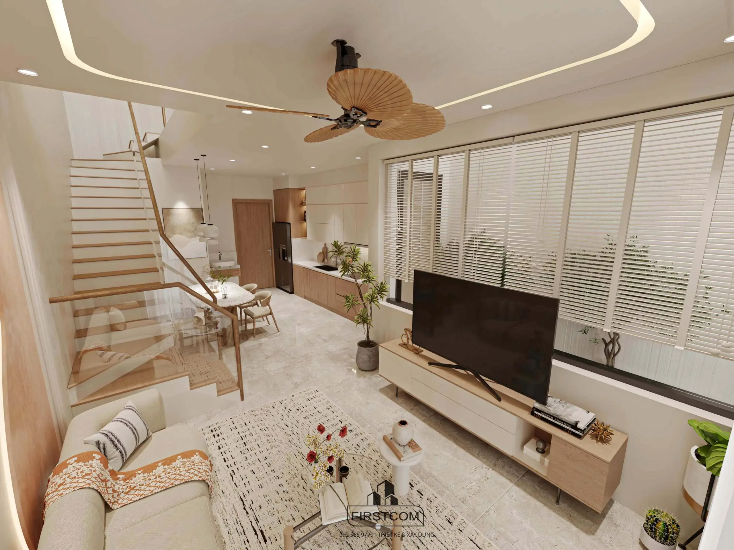 THIẾT KẾ NỘI THẤT CĂN HỘ DUPLEX HẢI DƯƠNG – SỰ THANH BÌNH GIỮA LÒNG THÀNH PHỐ