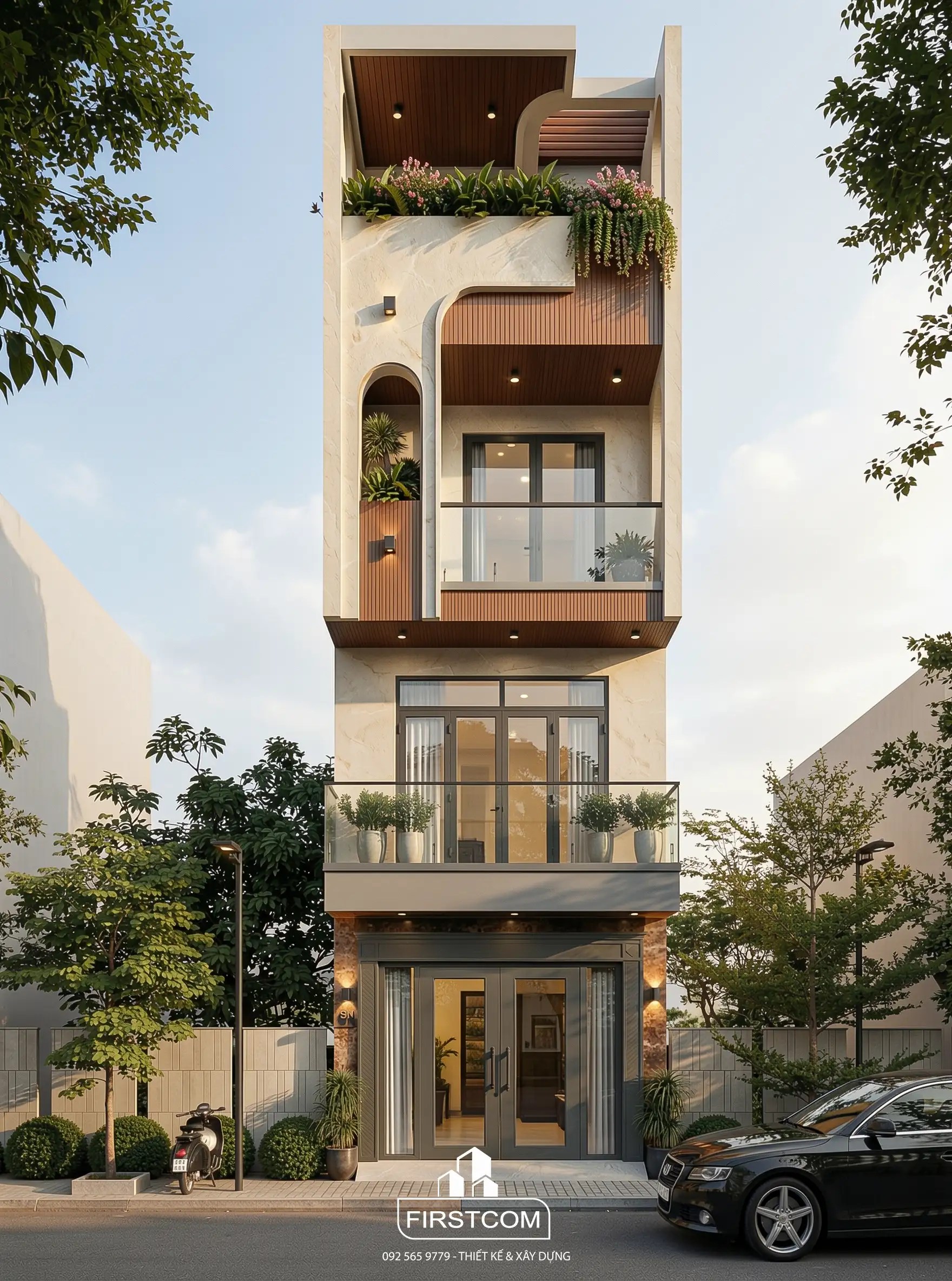 HOÀNG HOUSE | THIẾT KẾ KIẾN TRÚC NHÀ PHỐ PHONG CÁCH HIỆN ĐẠI- SANG TRỌNG- ĐẶC BIỆT