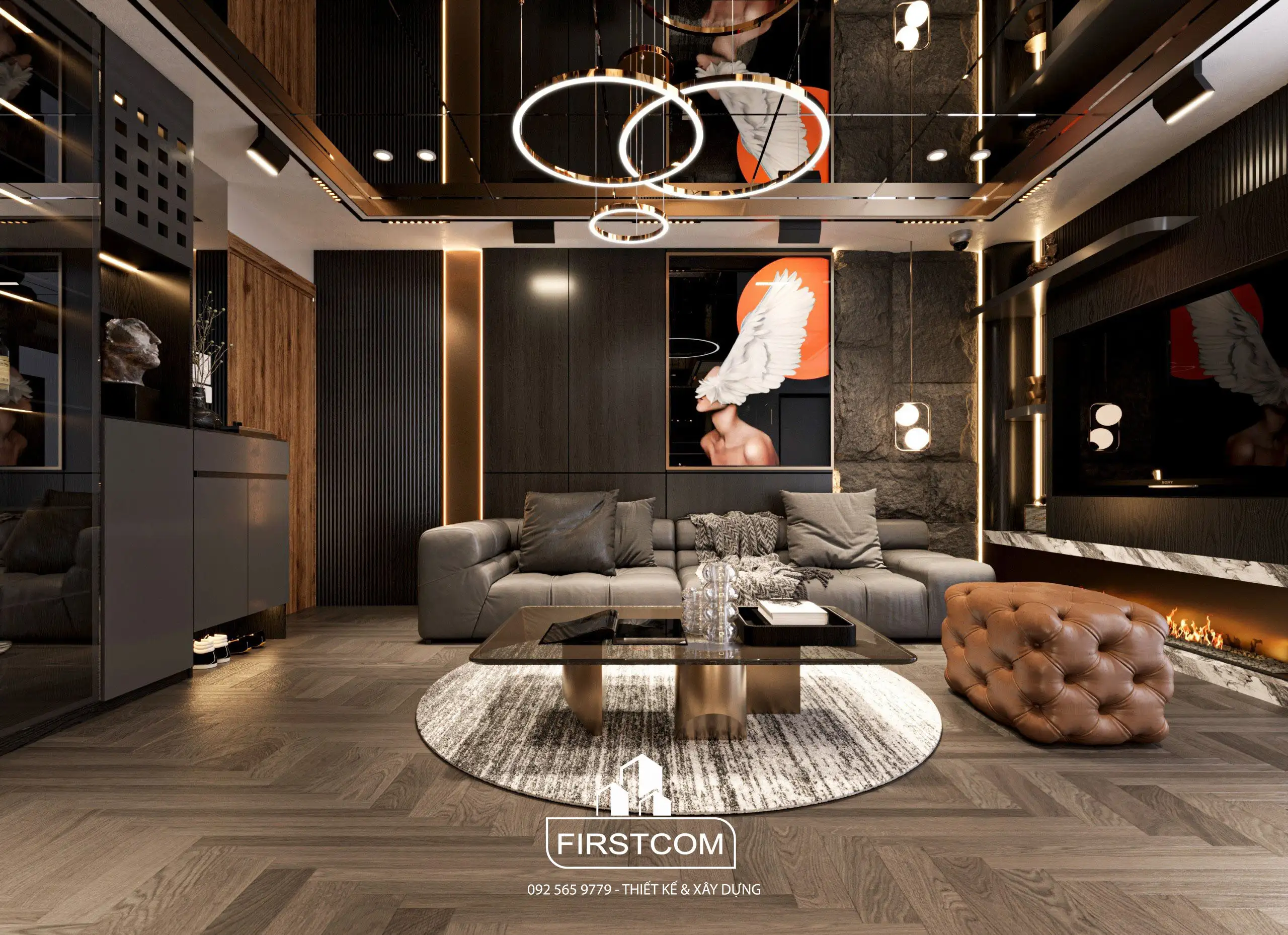 THIẾT KẾ NỘI THẤT CHUNG CƯ PHONG CÁCH LUXURY MODERN – ĐẲNG CẤP SANG TRỌNG VÀ MẠNH MẼ